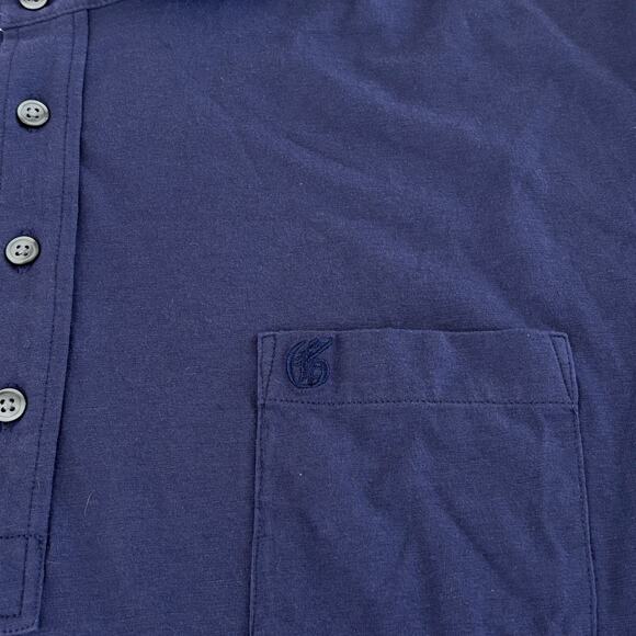 Greyson Spirit Polo Pima Cotton Blend Chest Pocket Embroidered CC Logo XXL Blue - Picture 4 of 7